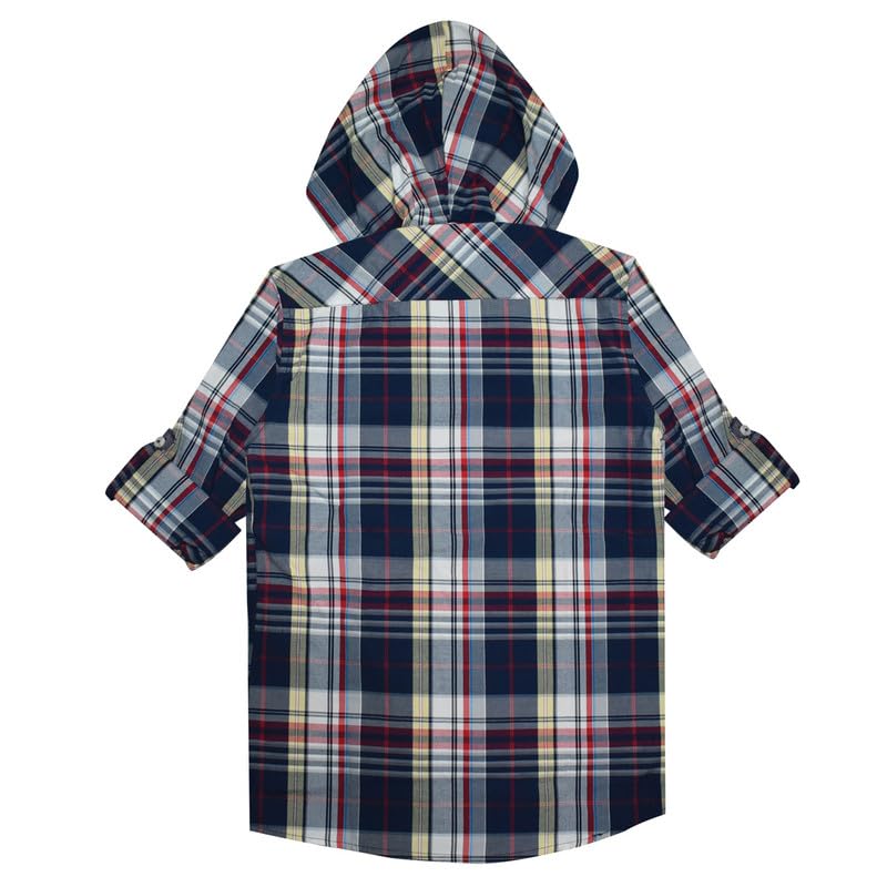 CAVIO Boys Cotton Checks Full Sleeve Hooded Shirt and T-Shirt - Image 5